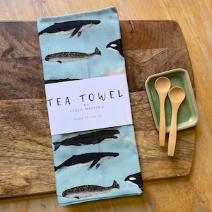Whales • Tea Towel