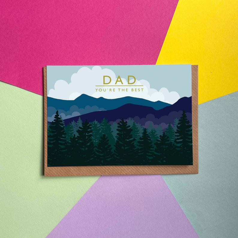 Dad Mountains Greetings Card image 1