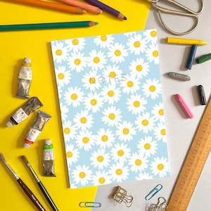 Quaderno A5 - Daisy - con pagine lisce o a righe