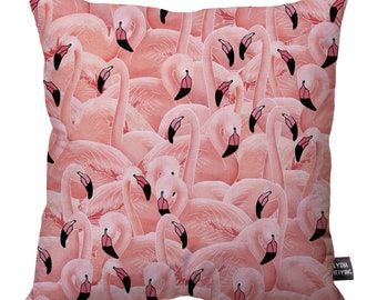 A Flamboyance of Flamingos • Wild Animals Cushion Cover