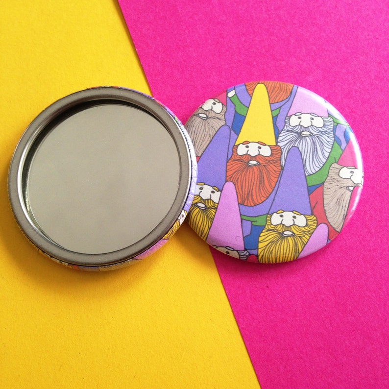 Mister Gnome, Patterned Pocket Mirror image 1