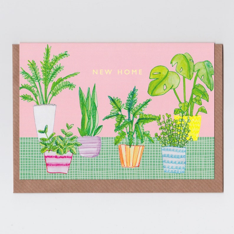 New Home House Plants Greetings Card 画像 2