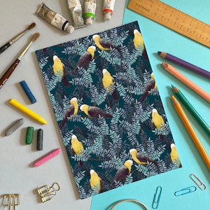 A5 Notebook - Galah Yellow - with Plain or Lined Pages
