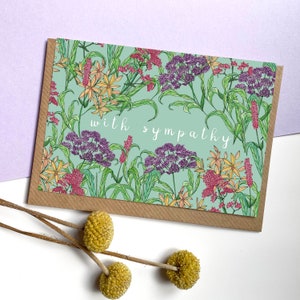 Avec sympathie - Wildflowers | Carte de vœux