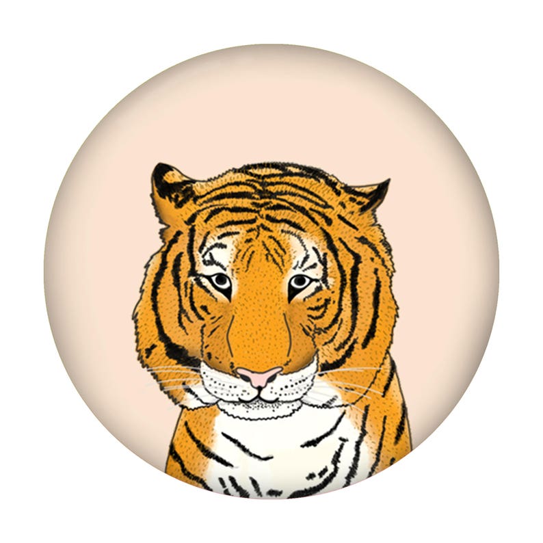 38mm Button Badge Tiger, assorted colours available image 6