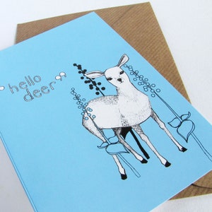 REDUCED Hello Deer Greetings Card image 2