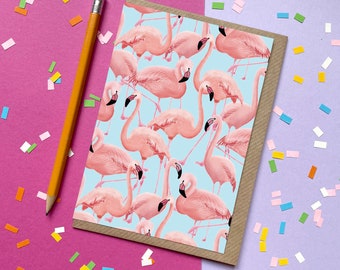 Flamingos | Greetings Card