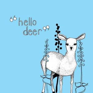 REDUCED Hello Deer Greetings Card image 3