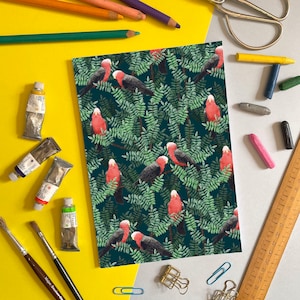 Cuaderno A5 - Galah Red - con páginas lisas o forradas