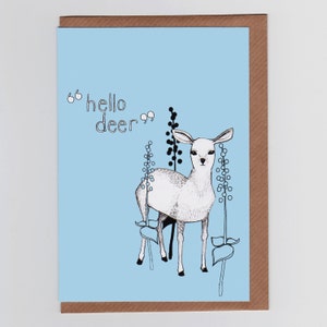 REDUCED Hello Deer Greetings Card image 1