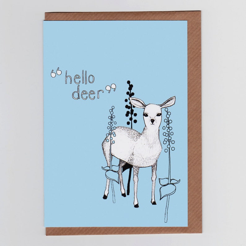 REDUCED Hello Deer Greetings Card image 1