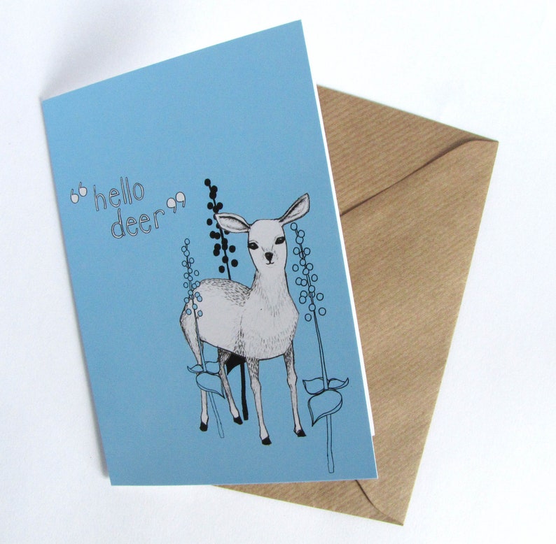 REDUCED Hello Deer Greetings Card image 5