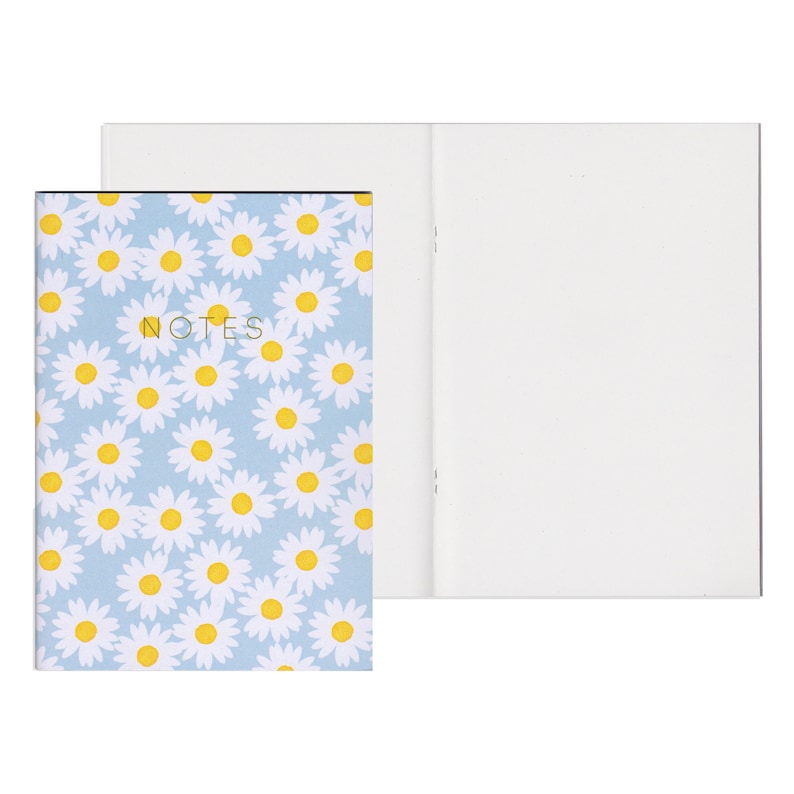 A6 Mini Notebook Daisy Decorated with a spring floral pattern