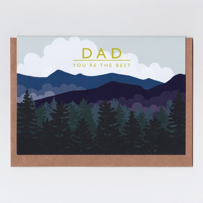 Dad Mountains Greetings Card image 2