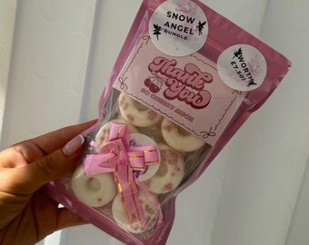 Paquete Ángel de Nieve, altamente perfumado, apto para veganos, regalo para ella, regalo de cumpleaños, ceras aromáticas Snapbar, rellenos para calcetines navideños, regalo de Navidad