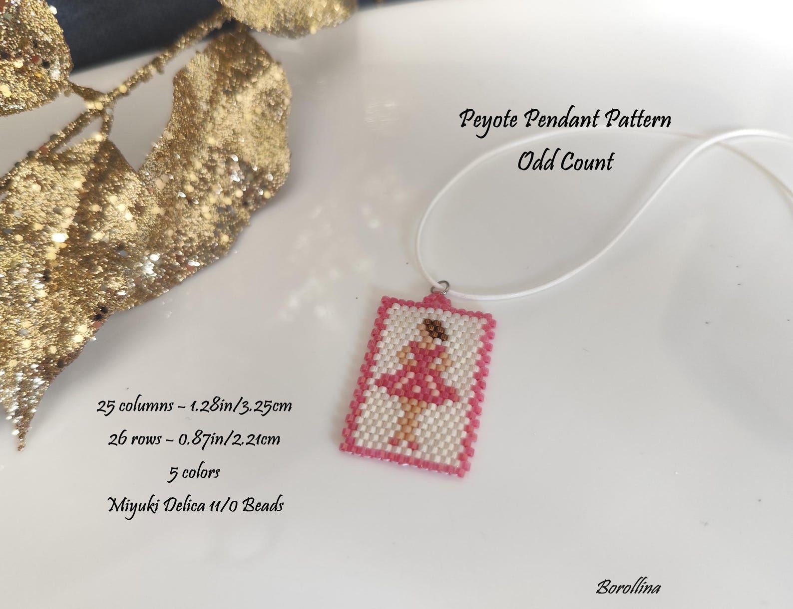 Ballerina Pendant Pattern, Odd Count Peyote Stitch, Miyuki Delica (PDF ...