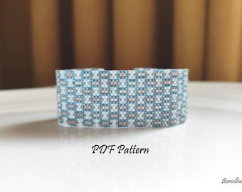 Beaded Bracelet Pattern, Miyuki Delica Peyote Stitch Odd Count (PDF Pattern)