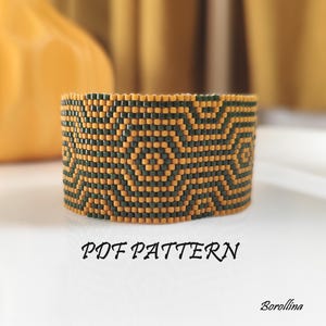 Beaded Bracelet Pattern, Odd Count Peyote Stitch Pattern, DIY Miyuki Delica Bracelet PDF Pattern