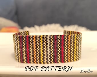 Miyuki Delica Beaded Bracelet Pattern, Odd Count Peyote Stitch (PDF Pattern)
