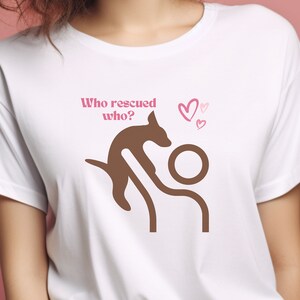 T-shirt adoption de chien, T-shirt sauvetage de chien, Haut pour refuge pour chien, Famille d'accueil pour chien, Cadeau pour nouveau chien, Cadeau animal de soutien, Haut pour amoureux des chiens, Chien de soutien émotionnel