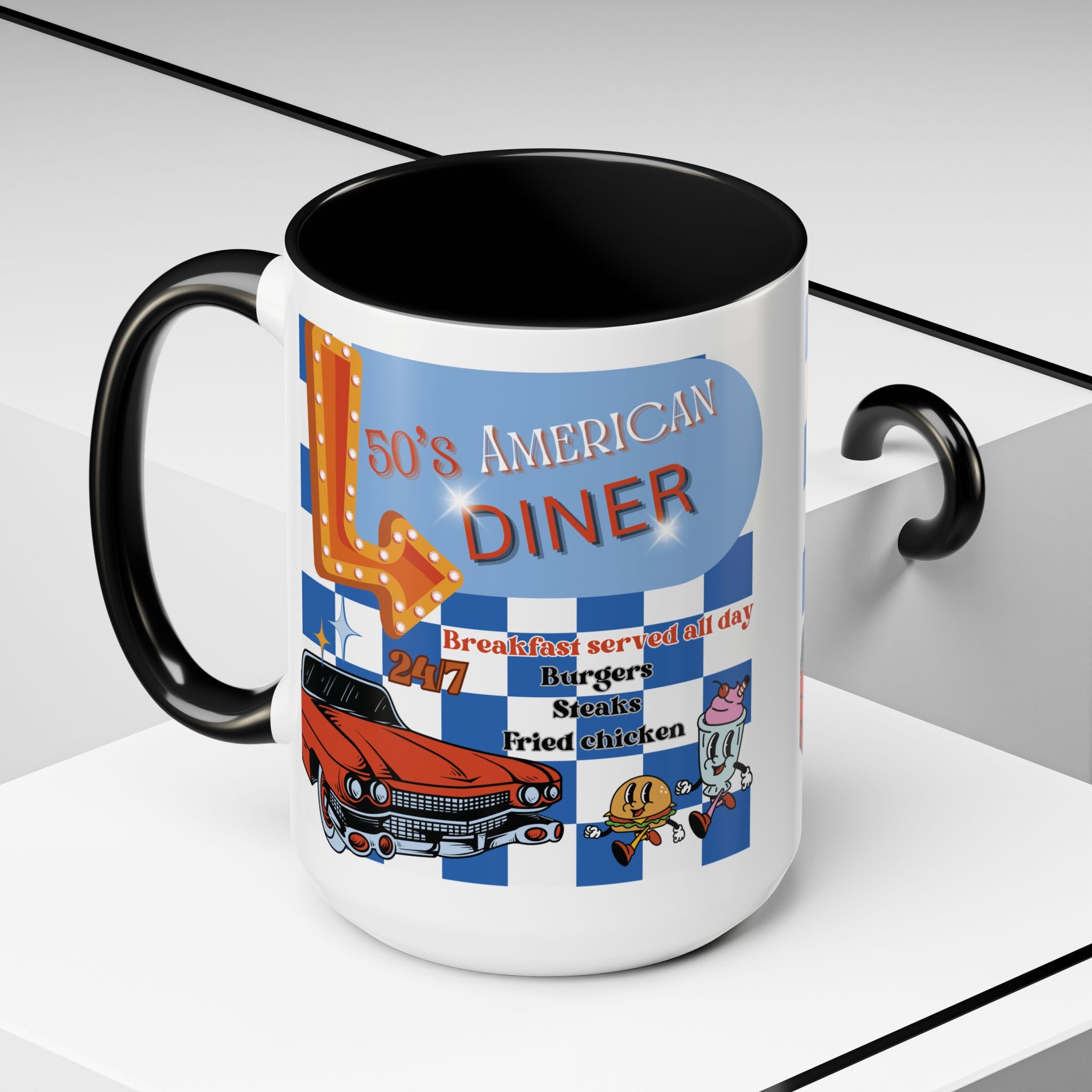 Retro Diner Coffee Mug, Classic American 50's Style Cup, Cool 1950s Style  Tea Cup, 11oz, Gift for Diner Lovers, Restaurant Decor - Etsy