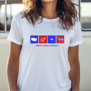 America Runs on Donkeys Democrat T-shirt, Political Humor Tee, Funny Liberal Tshirt, Coffee Lover Gift, Anti Trump Apparel, Activist Tee