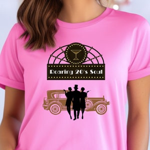 Roaring 20&#39;s Soul T-Shirt, 1920s Vibe Tshirt, 20s Flapper Tee, Vintage Style Top, Retro 20s Graphic Tshirt, Gatsby Fan Tshirt, Daisy and Jay