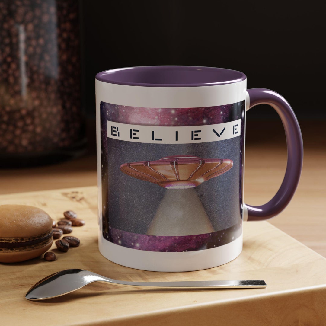 UFO Coffee Mug, Flying Saucer Graphic, Outerspace Design, Alien Theme ...