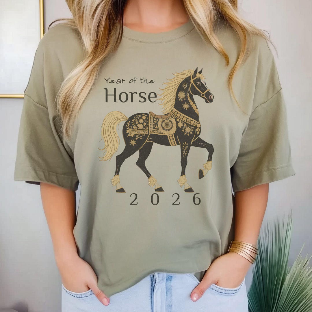 Year of the Horse 2026 T-shirt | Chinese Zodiac Horse Tee, Gift for ...