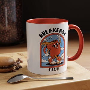 Taza de café del Club del Desayuno, Taza de Café con Pasillo, Dibujo Animado de Café, Vajilla, Regalo para Amantes del Desayuno, Diseño Retro, Taza de Té Genial