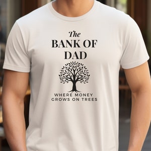 La banca di papà, dove i soldi crescono sugli alberi, maglietta divertente da regalare a papà, maglietta per papà di adolescenti, maglietta per la festa del papà, regalo umoristico per papà