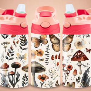 Girls Sippy Cup Wrap 12Oz Tumbler Wrap Sublimation Design Kids Water Bottle Flip Top Sippy Cup Tumbler Wrap PNG Cute Straight Tumbler Png
