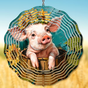 Wind Spinner Pig Wrap Png Watercolor Pig Wind Spinner for Sublimation 10 inch Wind Spinner Sunflower Wrap Digital Download