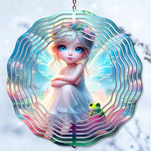 Fairy Wind Spinner Wind Spinner Png Wind Spinner Sublimation Designs Wind Spinner Designs Round Hanging Spinner Template Digital Download