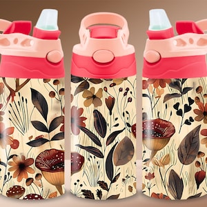 Girls Sippy Cup Wrap 12Oz Tumbler Wrap Sublimation Design Kids Water Bottle Flip Top Sippy Cup Tumbler Wrap PNG Cute Straight Tumbler Png