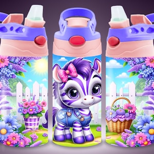 Girls Sippy Cup Wrap 12Oz Tumbler Wrap Sublimation Design Kids Water Bottle Flip Top Sippy Cup Tumbler Wrap PNG Cute Straight Tumbler Png