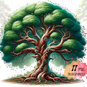Watercolor Tree With Roots Clipart Tree Of Life Png Mystical Old Tree Clipart Intricate Tree Designs Family Tree Natural Tree Root Digital