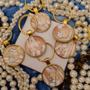 Glas Schlüsselanhänger Runde Anhänger Giraffe Schlüsselanhänger Einzigartiges Geschenk Kleines Schulgeschenk Tasche Schlüsselanhänger für Handtaschen Tier Safari Gelb Schlüsselring