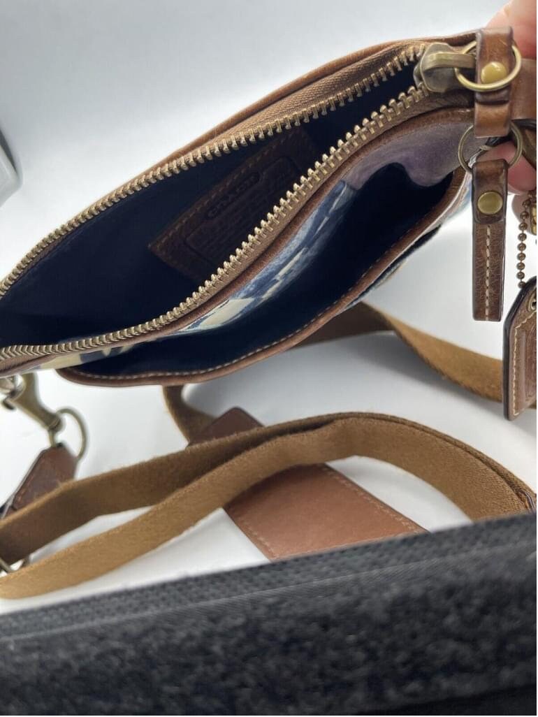 Rare Vintage Coach 7461 Baguette Shoulder Bag Green Leather
