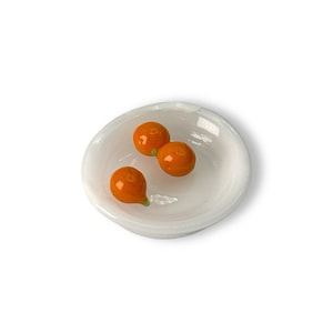 Terp pearl "Orange", mini borosilicate sculpture, 1 psc