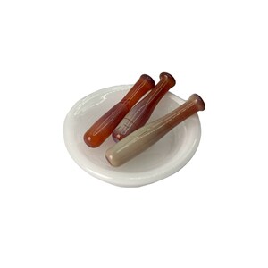 Terp pearl "Baseball Bat", mini borosilicate sculpture, 1 psc