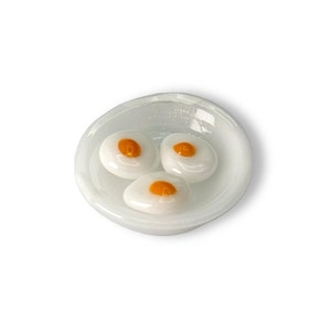 Terp pearl "Fried Egg", mini borosilicate sculpture, 1 psc