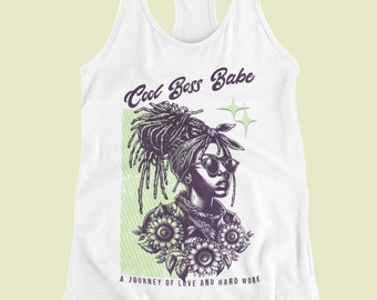 Racerback Tank, Boss babe, Cool Women, Tank Top Fun, Momlife, Graphic tee, inspirational, Love, motivational, groovy, Canada tank top, flow