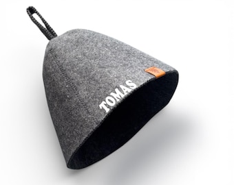 Sauna Hats – 100% Wool Felt Gray Handmade | Wellness gift - Heat Protection - Hair Protection | Unisex Banya and Steam Room Caps
