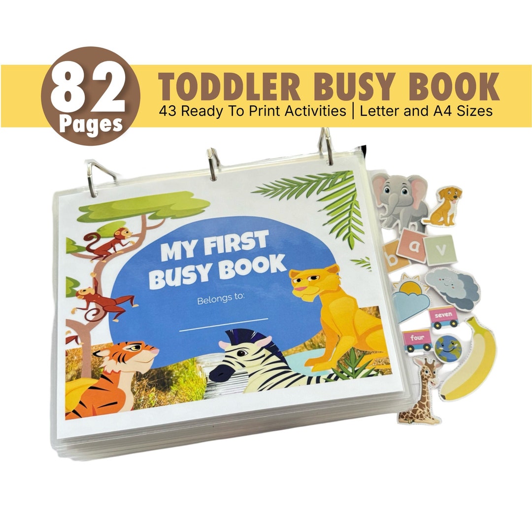 Busy Book Printable, Toddler Montessori Activities, Toddler Learning ...