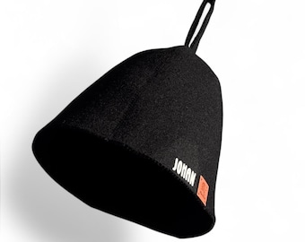 Sauna Hats – 100% Wool Blend Felt Balck Handmade | Wellness gift - Heat Protection - Hair Protection - Steam Room Caps