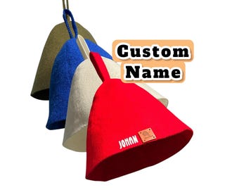 Sauna Hats multicolor – 100% Wool Felt Handmade | Wellness gift - Heat Protection - Hair Protection | Unisex Banya and Steam Room Caps