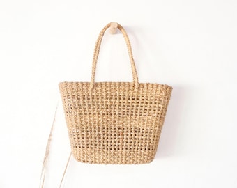 Handmade Straw Tote Bag: Woven Beach Bag, Eco-Friendly Thai Design