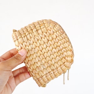 Handmade woven straw wallet for women,Coin Purses, Straw purse, Seagrass Wallet, Water Hyacinth Purese