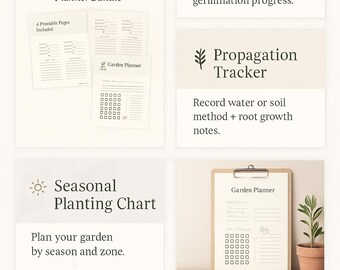 Printable Garden Planner Bundle | Seed Starting Log (PDF)